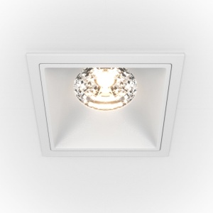 Spot LED incastrabil dimabil design tehnic Alpha alb 8,5x8,5cm, 3000K