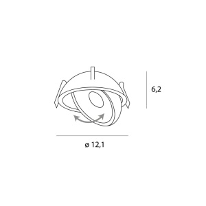 Spot LED Incastrabil Directionabil Design Modern, Vector 10w alb - Img 2