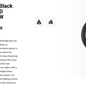 Spot LED incastrabil MINI-OPTIC Black downlight LED CRI95 17/24W 3000K 20° 1920/2615 lm 110696 universul-luminii.ro