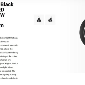 Spot LED incastrabil MINI-OPTIC Black downlight LED CRI95 17/24W 3000K 56° 1920/2615 lm 110736 universul-luminii.ro