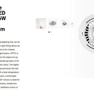 Spot LED incastrabil OPTIC White downlight LED CRI95 24/36W 3000K 20° 2615/3700 lm 111036 universul-luminii.ro