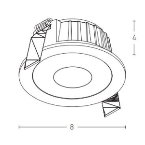 Spot LED incastrabil pentru baie IP54 Ozzy alb 233826 universul-luminii.ro