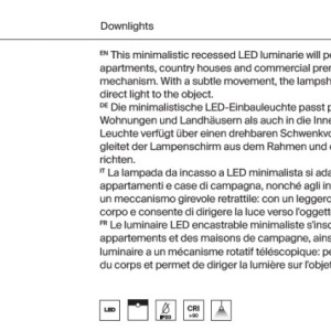 Spot LED incastrabil rotativ retractabil Hidden 2 negru 227696 universul-luminii.ro