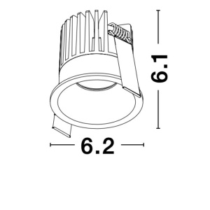 Spot LED incastrabil tavan fals / plafon IP42 PETIT negru 191086 universul-luminii.ro
