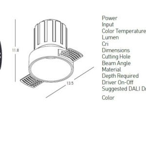 Spot LED incastrabil Trimless alb 15W 3000K 155406 universul-luminii.ro