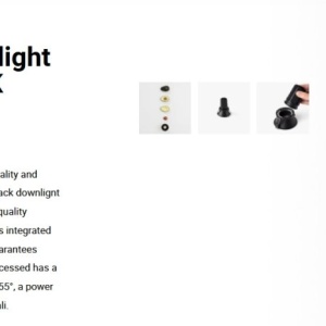 Spot LED incastrabil TULIPA Black recessed downlight 10W 55° 2700K CRI90 dali 112966 universul-luminii.ro