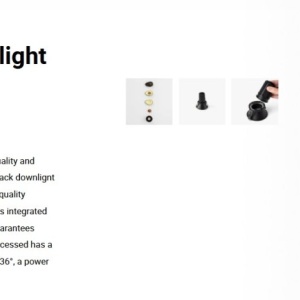 Spot LED incastrabil TULIPA Black recessed downlight 7W 36° 2700K CRI90 111376 universul-luminii.ro