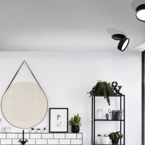 Spot LED incastrat directionabil de tavan/plafon MONA 18W 3000K negru 199236 universul-luminii.ro