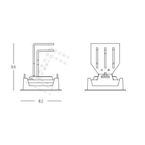 Spot LED reglabil Trimless 9W 2700K alb - Img 4