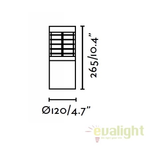Stalp de exterior modern cu iluminat LED inaltime 26,5cm cu protectie IP54 GIZA LED 70767 51796 universul-luminii.ro