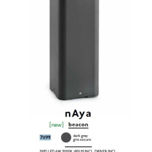 Stalp de exterior modern cu iluminat LED inaltime 50cm cu protectie IP54 NAYA LED 71199 42406 universul-luminii.ro