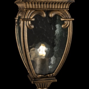 Stalp de exterior protectie IP44, Fleur H-113cm, negru cu auriu 201136 universul-luminii.ro