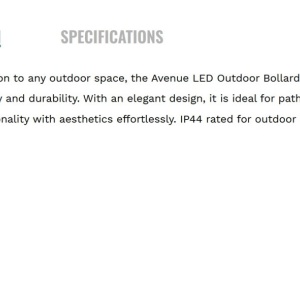 Stalp de iluminat exterior IP44 Avenue H-45cm 223136 universul-luminii.ro