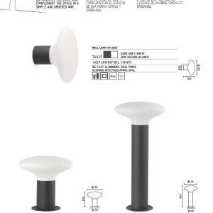 Stalp exterior 74433+glob 74430 Blub-s 178306 universul-luminii.ro