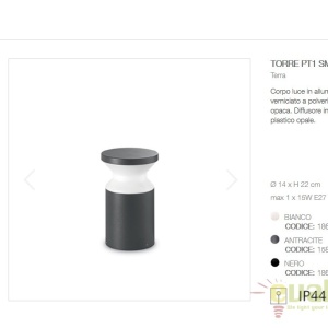 Stalp exterior design modern TORRE PT1 SMALL antracit 158891 55076 universul-luminii.ro