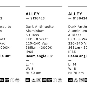 Stalp exterior H-75cm LED IP65 ALLEY 251276 universul-luminii.ro