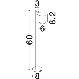 Stalp exterior IP54 VILUA negru H-60cm - Img 3
