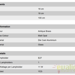 Stalp exterior stil clasic H100cm IP44 Kiko AL 11-1117/1 Patina OR 43876 universul-luminii.ro