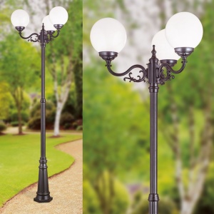 Stalp exterior stil clasic IP43 H256cm Reika negru AL 11-1175/3 schwarz OR - Img 7