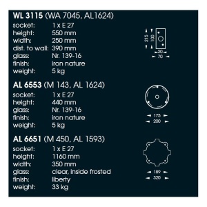 Stalp iluminat exterior din fier forjat, AL6651 94746 universul-luminii.ro