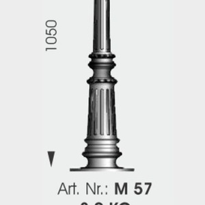 Stalp iluminat exterior din fier forjat, inaltime 153cm, AL 6614 47326 universul-luminii.ro