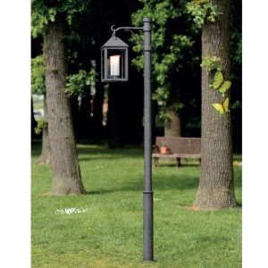 Stalp iluminat exterior din fier forjat, inaltime 246cm, AL 6701