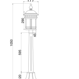 Stalp iluminat exterior IP44, stil retro, SALAMANCA MYO031FL-01BR 91126 universul-luminii.ro