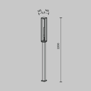 Stalp iluminat exterior IP54 Cell H-220cm 182946 universul-luminii.ro