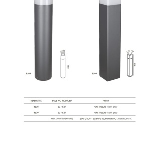 Stalp iluminat exterior IP65 CHICAGO H-65cm 136896 universul-luminii.ro