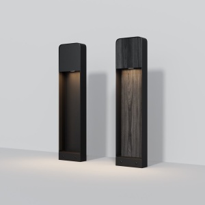 Stalp LED design modern IP54 Porte H-68cm lemn inchis 163986 universul-luminii.ro