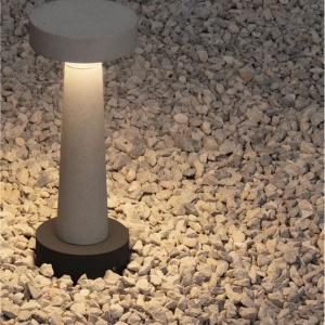 Stalp LED din ciment pentru exterior IP65 Cram White H-30cm 250716 universul-luminii.ro