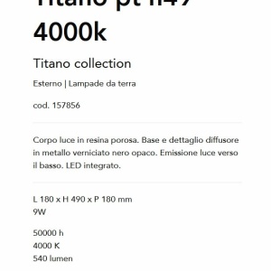 Stalp LED exterior design modern Titano pt h49 4000k 52406 universul-luminii.ro