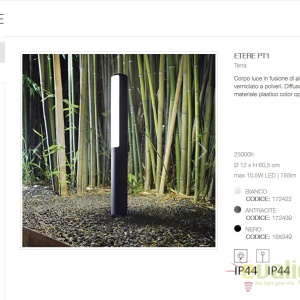 Stalp LED iluminat exterior design modern ETERE PT ANTRACITE 4000K 172439 64756 universul-luminii.ro