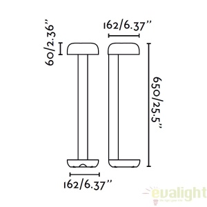 Stalp LED iluminat exterior design modern GROW L 71207 61556 universul-luminii.ro