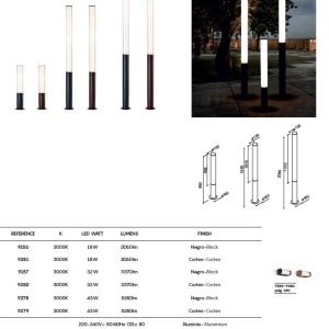 Stalp LED iluminat exterior IP65 GANT H-65cm corten - Img 3