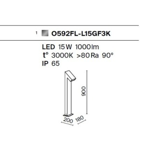 Stalp LED iluminat exterior IP65 Guss H-90cm 226806 universul-luminii.ro