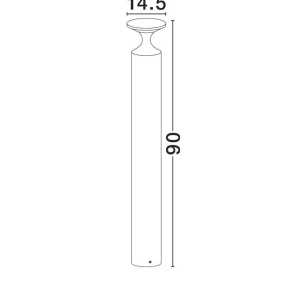 Stalp LED iluminat exterior IP65 PISTILLO H-90cm 251476 universul-luminii.ro