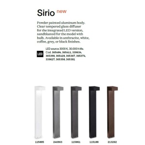 Stalp LED iluminat exterior IP65 SIRIO LED PT1 H80 BIANCO - Img 3