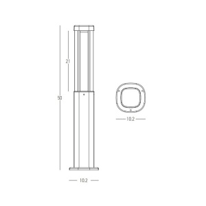 Stalp LED iluminat exterior modern IP54 Eric 154286 universul-luminii.ro