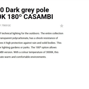 Stalp LED iluminat exterior simetric 180º IP65 RUSH 370cm 3000K CASAMBI 129196 universul-luminii.ro