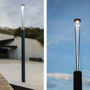 Stalp LED iluminat exterior simetric 180º IP65 RUSH 370cm 4000K CASAMBI 129246 universul-luminii.ro