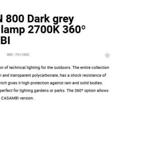 Stalp LED iluminat exterior simetric 360º IP65 SCREEN 80cm 2700K CASAMBI 218986 universul-luminii.ro