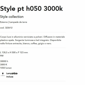 Stalp LED iluminat exterior Style pt h050 3000k antracit 143546 universul-luminii.ro