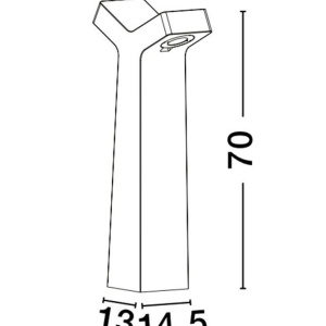 Stalp LED mediu pentru exterior design modern IP65 Aran H-70cm 250376 universul-luminii.ro