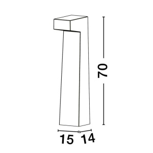 Stalp LED mediu pentru exterior design modern IP65 Aran 129876 universul-luminii.ro