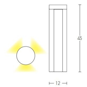 Stalp LED pentru iluminat exterior decorativ IP54 Nyah H-45cm 154216 universul-luminii.ro