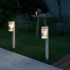 Stalp mediu pentru iluminat exterior IP54 Coupar bej nisip 115166 universul-luminii.ro