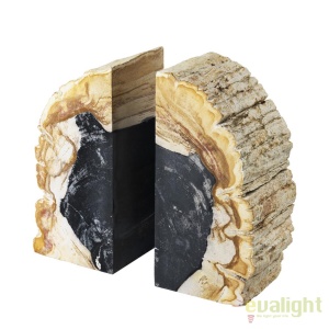 Suport de carti din lemn pietrificat LUX Opia 112446 HZ - Img 3