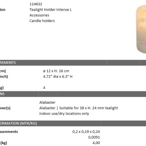 Suport lumanare design modern LUX Intense L 114632 HZ - Img 5