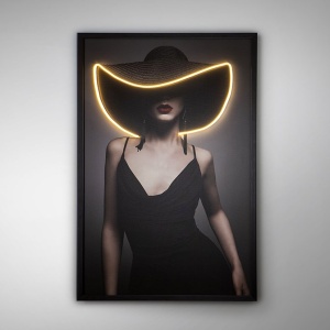 Tablou cu iluminat LED imprimat pe panza Pamela 80x120cm - Img 4